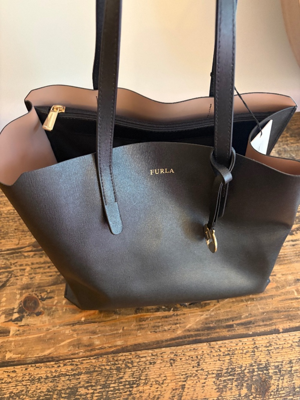 NWT Furla Black Leather Bag